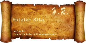 Heizler Rita névjegykártya